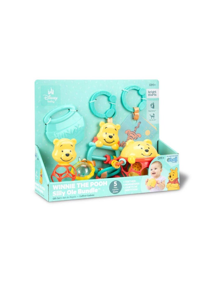 Bright Starts Disney Baby Winnie The Pooh Silly Ole Bundle Gift Set (5 Toys) - Image 1
